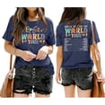 thumbnail image 2 of LUOGENLI T-shirts pour Femme pour Femmes T-Shirt Décontracté à Imprimé de Lettres Col Rond Manches Courtes T-Shirt Haut T-shirts pour Femmes T-Shirt Graphique Saint-Valentin Marine P, 2 of 4