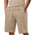 thumbnail image 1 of hotojiny Mens Athletic Shorts with Pockets Solid Drawstring Wide Leg Textured Short Pants Casual Breathable Golf Workout Beach Shorts, 1 of 7