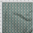 thumbnail image 3 of oneOone Georgette Viscose Fabric Leaves & Floral Block Print Fabric BTY 42 Inch Wide, 3 of 4
