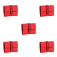 thumbnail image 2 of pitrice Leather Women Purse Rectangular Trifold for Zipper Hasp Stylish Card Holder Photo Folder Wallet Notecase Birthday Gift Red 5Set, 2 of 6