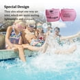 thumbnail image 4 of Dalazy 2 Pieces Inflatable Swimming Rings Safety Arm Bands Self-taught Tube Armlets Adult Pool Accessories Training Equipment Pink, 4 of 6
