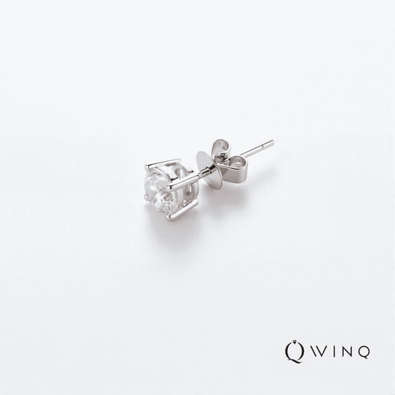 WINQ Clou Solitaire Simple Boucle d'Oreille Simple Diamant de Laboratoire Or 14 K Chacun