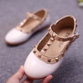 thumbnail image 5 of JDQJBZ Sandales pour Fille à Clous Couleur Unie Bout Rond Boucle Danse Performance Chaussures de Princesse Été, 5 of 5