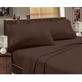 thumbnail image 1 of Hotel Luxurious, 1800 Series Super Soft Embroidery 4 PC Sheet Set (King Brown), 1 of 1