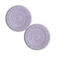 thumbnail image 1 of Oleegame 2PC Placemat Cushion Insulation Pad Creative Quick Drying Handmade Mud Suction Cup Cushion Purple, 1 of 7