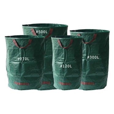 Standard 31.7 Gallons Home Garden Bags  Leaf Waste Bags  Patio Bag  Reusable Trash Can  Lawn Yard Waste Bags  Laundry Container with 4 handles
