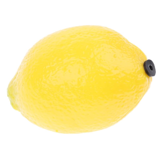 1pc Fruit Shaker Percussion Instrument Musical Toy for Children Kids Lemon. A bright yellow lemon-shaped hand percussion shaker with a textured surface and a small black cap, designed for creating rhythmic sounds. Lightweight and durable, suitable for children ages 3 and up, ideal for parties, classrooms, or casual play.