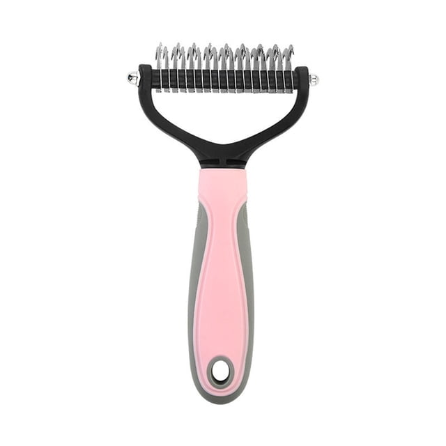 Meitianfacai Pet Comb Dog Comb Pet Shedding Comb Double Sided Stainless Steel Pet Knotting Comb