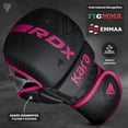 thumbnail image 2 of RDX Gants de Boxe MMA Grappling Muay Thaï Sparring Kickboxing KARA Rose Mat, P/M, 2 of 8