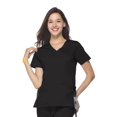 thumbnail image 1 of Blossom by Maevn Women's Princess Seam Mock Wrap Scrub Top, 1 of 1