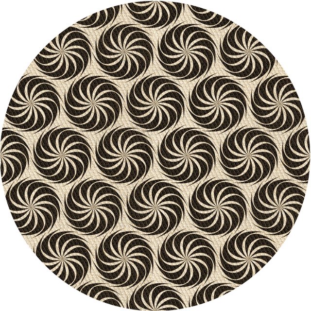 Ahgly Company Tapis Rond Lavable en Machine Intérieur Transitionnel Gris Minuit, 5 Pieds Rond
