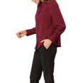 thumbnail image 4 of INSPIRE CHIC Chemises à Manches Longues pour Femmes avec Col Montant et Boutons, 4 of 6