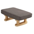 thumbnail image 1 of Padded Footstool, Small Ottoman Footrest with Wooden Legs, Rectangular Footstool dark gray, 1 of 9