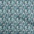 thumbnail image 1 of oneOone Cotton Poplin Teal Blue Fabric Abstract Bird Sewing Craft Projects Fabric Prints By Yard 42 Inch Wide, 1 of 4
