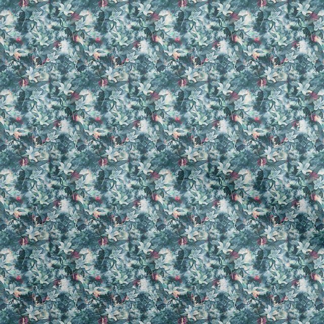 oneOone Cotton Poplin Teal Blue Fabric Abstract Bird Sewing Craft Projects Fabric Prints By Yard 42 Inch Wide