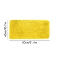 thumbnail image 3 of Plush Velvet Fleece Bath Mat - Ultra Soft & Water Absorbent, Non-Slip Backing, Machine Washable, Modern Solid Color Bathroom Rug, Yellow, JKODE, 3 of 9