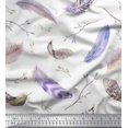 thumbnail image 1 of Soimoi polyester Crepe Fabric Branches & Artistic Feather Printed Fabric 1 Yard 52 Inch Wide, 1 of 1