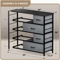 thumbnail image 3 of Sorbus Dresser with 8 Drawers- Black, 3 of 6