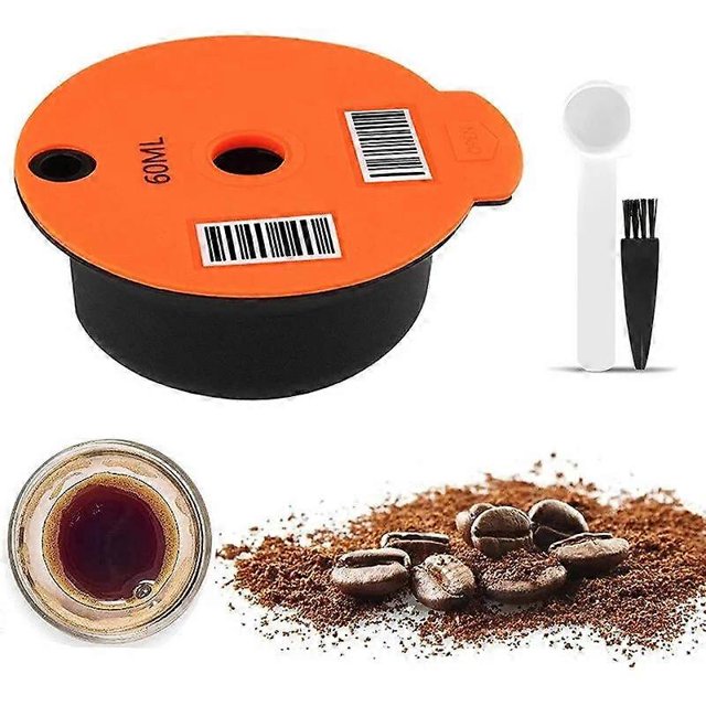 Refillable stainless steel coffee capsules compatible with Tassimo machines (60 ml, small)