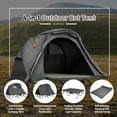 thumbnail image 3 of Gymax 2-Person Outdoor Camping Tent Cot Elevated Compact Tent Set W/ External Cover Grey, 3 of 9