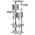 thumbnail image 1 of CoSoTower 69" Cat Tree, Multi-Level Cat Tower with 2 Condos, Plush Perch and Sisal Scratching Posts, Light Grey, 1 of 7
