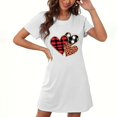 thumbnail image 4 of RXMEKW Oversized Short Sleeve Nightgown for Women with Chest Print in Polyester Spandex, 4 of 5