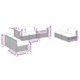 thumbnail image 4 of vidaXL 7 Piece Garden Lounge Set with Cushions Poly Rattan Black, 4 of 4