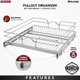 thumbnail image 3 of Rev-A-Shelf Kitchen Cabinet Pull Out Shelf Organizer, 24 x 22 In, 5WB1-2422CR-1, 3 of 10