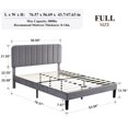 thumbnail image 2 of VECELO Full Size Upholstered Beds, Modern Platform Bed Frame with Adjustable Headboard, Wooden Slats Support/No Box Spring Needed, Dark Grey, 2 of 8