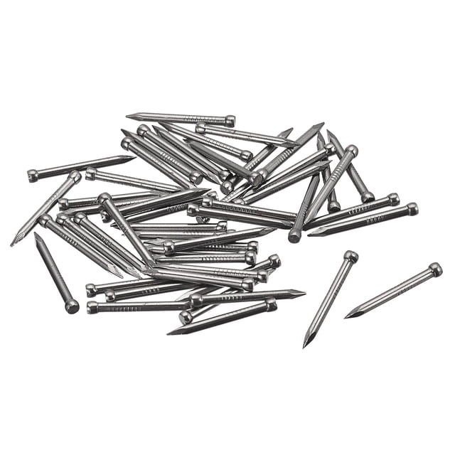 Unique Bargains Finishing Nails 150 Pack 25mm 1 Inch Hand-Drive Hardware Carbon Steel Lost Head Nails