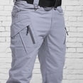 thumbnail image 4 of Pantalon Cargo de Travail Décontracté pour Hommes - Pantalon de Randonnée Léger pour Hommes - Pantalon Long à Jambe Droite pour Homme, Plein Air, Camping, Pêche, avec Multiples Poches, 4 of 6