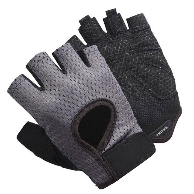 maskred 1 Pair Sports Gloves Outdoor Cycling Fishing Halffinger Summer Breathable Mitts Riding Protection Mittens Hand Protector Gray S 1Set