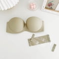 thumbnail image 3 of Strapless Bras for Large Breasts Ladies Strapless Gathering Invisible Bra Glossy Back Buckle Breast Seamless Bra Underwear Strapless Bra for Large Breasts, 3 of 9