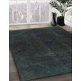 thumbnail image 2 of Ahgly Company Tapis d'Intérieur Carrés Abstraits Vert Canon Persans, 5 Pieds Carré, 2 of 6