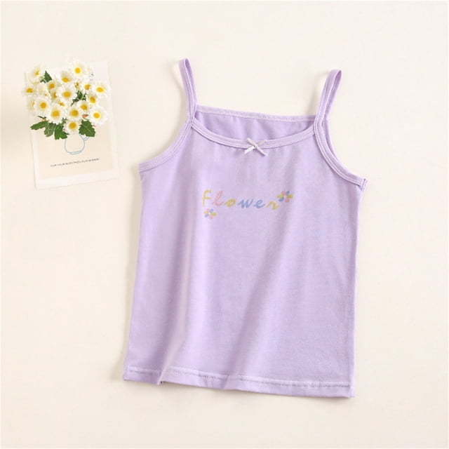 Soki Girls Layer Undershirt Summer T-shirt Base Shirt Round-Neck Camisoles Tops