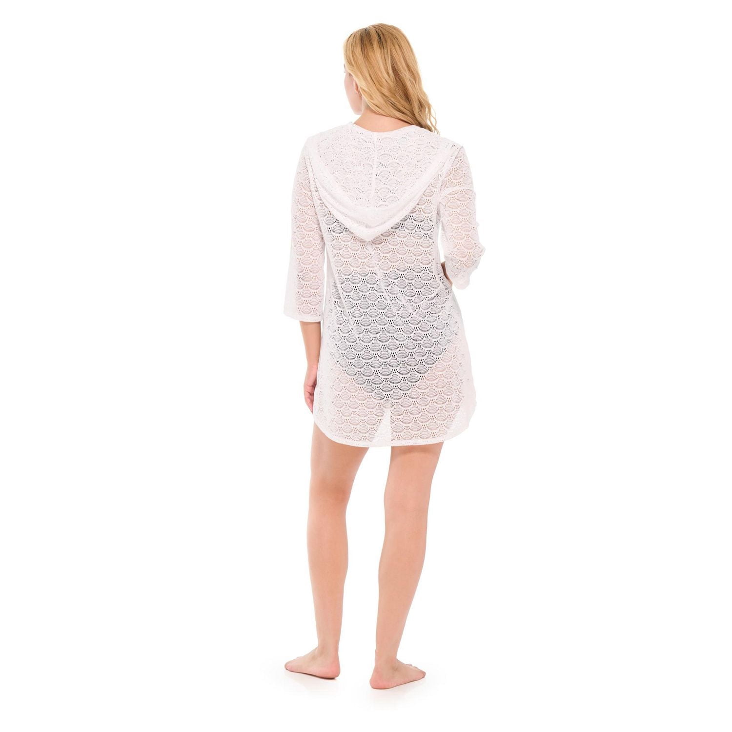 Veste de plage zippée en dentelle crochetée pour femme Krista
