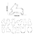 thumbnail image 3 of Harpily Liquidation Moules à Popsicles Pâques Dessins Animés Lapin Carotte Formes Emporte-Pièce en Acier Inoxydable Ensemble Emporte-Pièce en Acier Inoxydable Moules à Biscuits de Pâques Carotte Lapin Oeuf de Résurrection, 3 of 4