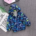 thumbnail image 4 of Aayomet Coat For Boys Waterproof Rain Jacket Coat Windbreaker Windproof Spring Fall Raincoat Blue 18-24 Months, 4 of 5