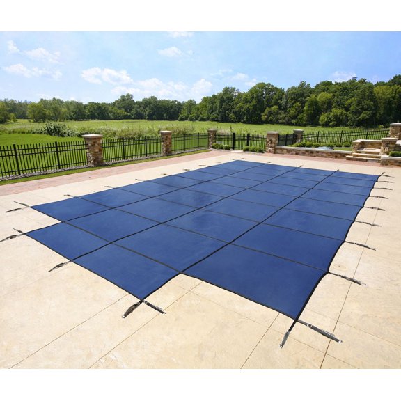 Blue Wave 18-ft x 36-ft Rectangular In Ground Pool Safety Cover w/ 4-ft x 8-ft Center Step
