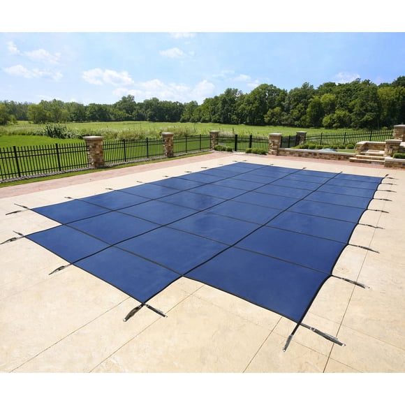 Blue Wave 18-ft x 36-ft Rectangular In Ground Pool Safety Cover w/ 4-ft x 8-ft Center Step