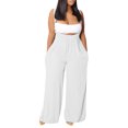 thumbnail image 2 of LSLJS Combinaison Décontractée pour Femme Sans Manches à Bretelles Spaghetti, Ample, Ajustable, Extensible, Pantalon Long, une-Pièce avec Poches, 2 of 5