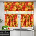 thumbnail image 3 of Maple Leave Window Curtain Tiers and Valance Set Halloween Farmhouse Vintage Kitchen Tiers and Valance Set for Cafe Living Room Window Decor, 3 of 5