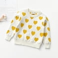 thumbnail image 1 of LSLJS Chandail Tricoté à Imprimé Cœur de la Saint-Valentin pour Bébés Filles Garçons, Tddler Sweatshirt, 1 of 4