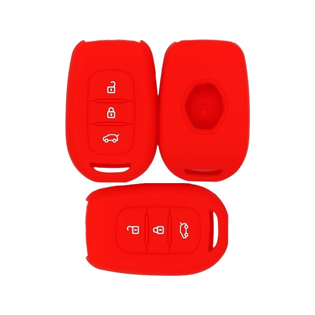 relayinert 3piece Soft And Safe Silicone Car Key Case Stylish For Fashionable Look Fashionable Appearance red