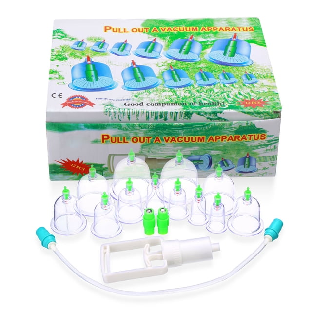 12-Cup Vacuum Cupping Set Professional Biomagnetic Chinese Cupping Therapy Set