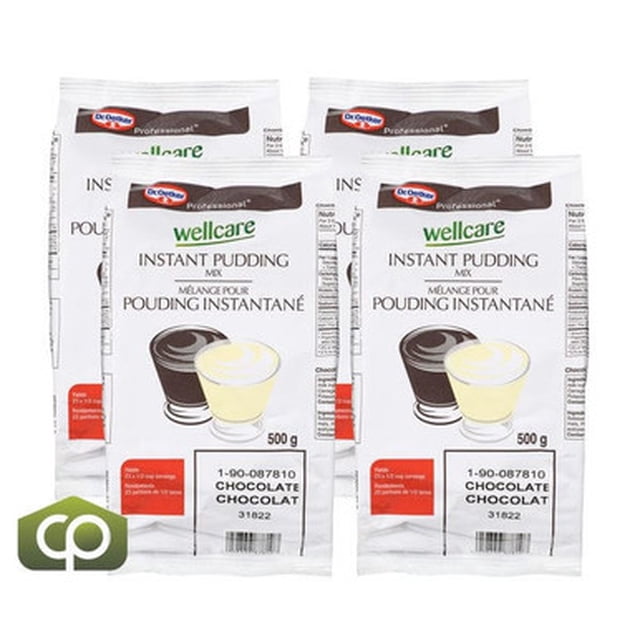 Oetker Mix Pudding Chocolate Instant Wellcare 17.6 oz/500 GR (4/Case)- Canadian Made