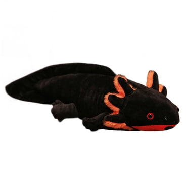 Yinanstore Axolotl Peluche Axolotl Poupée en Peluche Câline Confort Axolotl Jouet en Peluche Long 17.72 Pouces pour Ados Garçons Filles Cadeau de Fête Noir