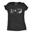 thumbnail image 1 of Womens String Theory T Shirt Funny Cat Math Science Nerdy Tee (Heather Black) - XL, 1 of 3