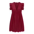 thumbnail image 3 of Ketyyh-chn99 Robes de Printemps pour Femmes Grande Taille Robe Mini Robe de Fête Manches Longues Robe Longue Confortable Vin,TG, 3 of 4