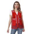 thumbnail image 3 of TOPTIE Adult Mesh Vest Zipper Supermarket Team Volunteer Multi-pocket Uniform Vest, 3 of 6